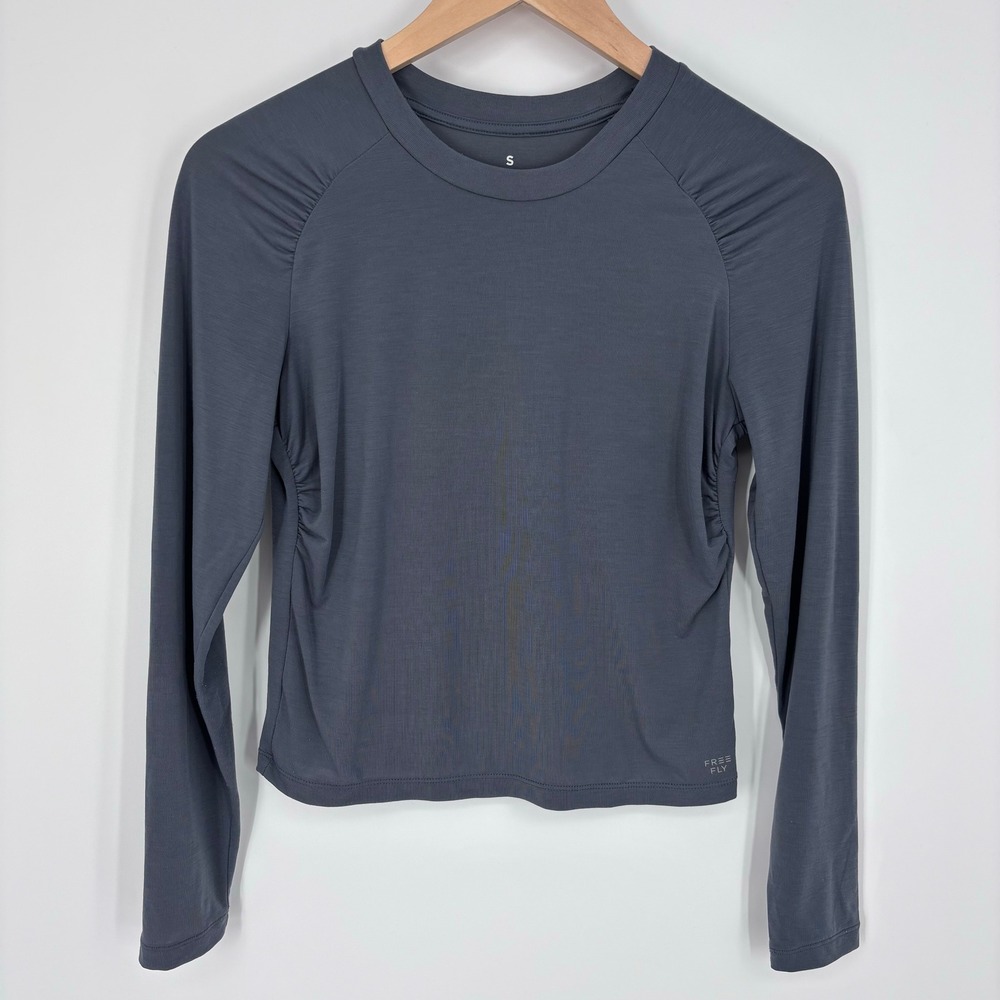 Free Fly Womens Elevate Fitted Long Sleeve Top Womens S Gray Hiking Fishing